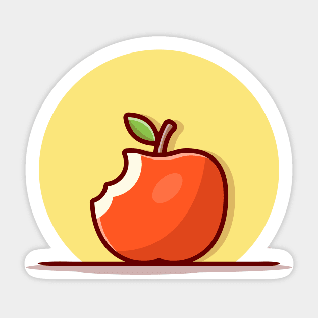 Apple Fruit Cartoon Vector Icon Illustration Sticker by Catalyst Labs